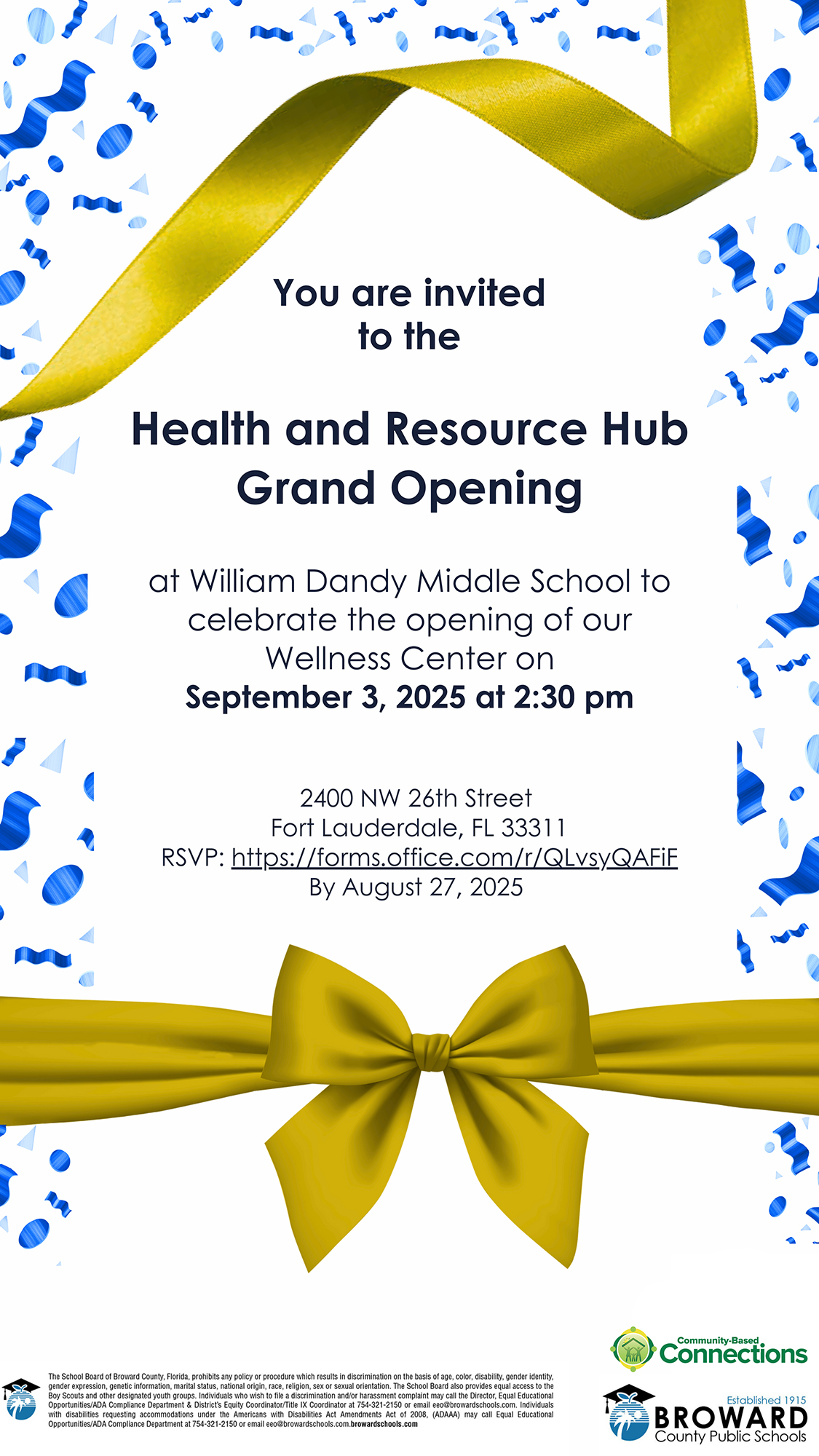 Resource Hub Grand Opening at William Dandy Middle School